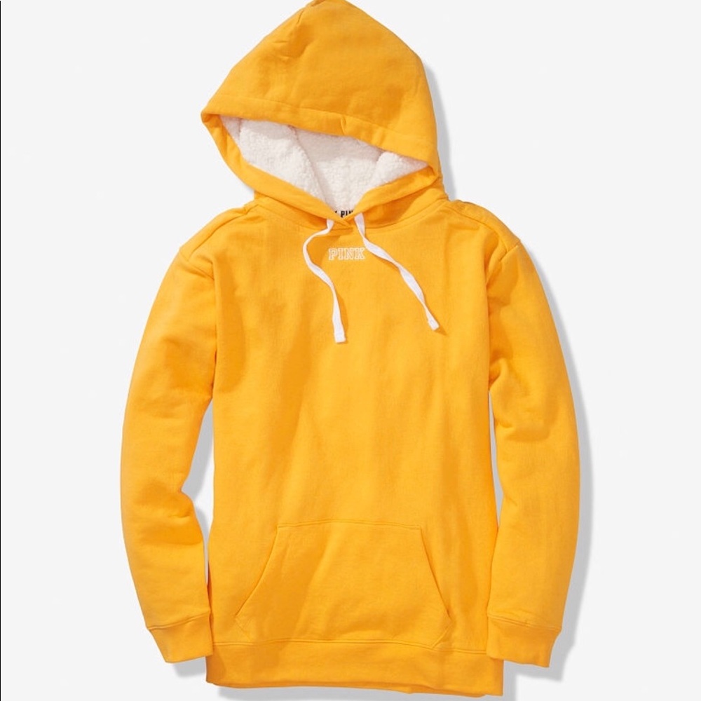 VS PINK Sherpa Lined Hood Campus Pullover